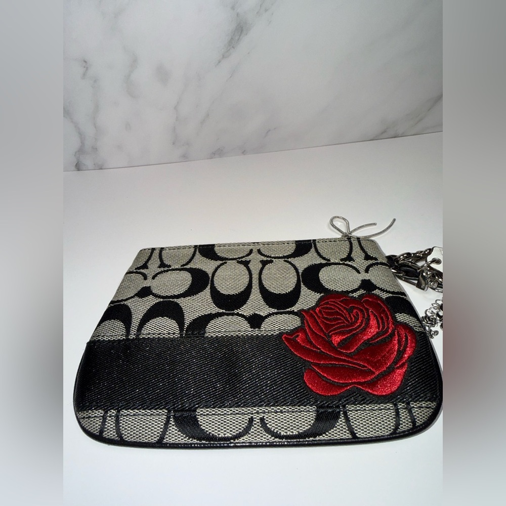 Coach Signature Monogram Wristlet – Customized Rose & Heart 🌹 - Picture 3 of 4